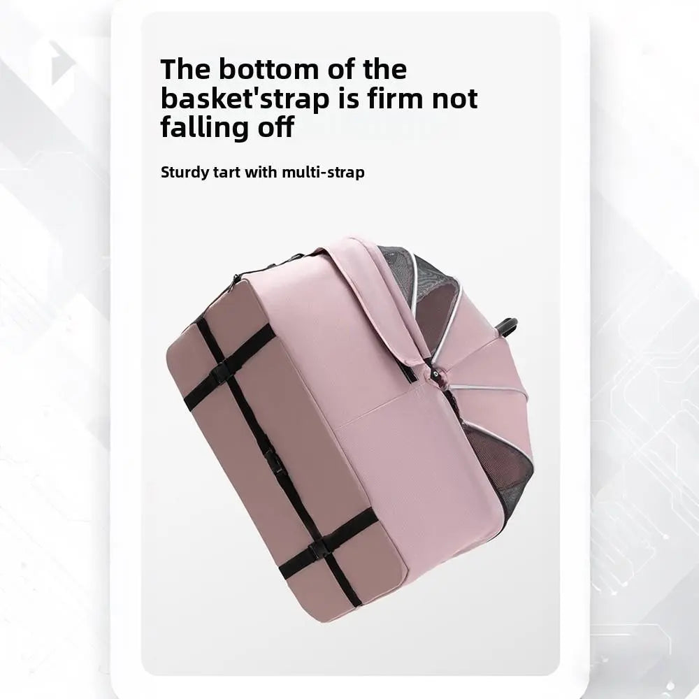 Pawzseek Pet Stroller for Cats Dogs Foldable Design with Sun Rain Cover Breathable Mesh Panel Storage Bag Outdoor