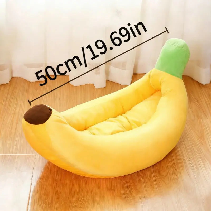 Banana Boat Pet Bed, Shaped Beds, Detachable and Washable, Suitable for Small/Medium Cats/Dogs, Universal Design, Comfortable and Soft, Secure Pet Bed