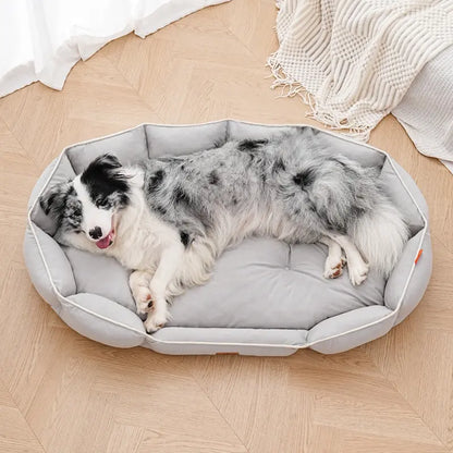 All-Season Anti-Slip Plush Dog Bed with Washable Cushion and Durable Base for Ultimate Comfort