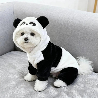 Small Dog Thickened Winter Clothes Warm Windproof Four-Leg Apparel for Schnauzer Bichon & Cats