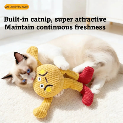 Interactive Catnip-Infused Plush Toys with Crinkly Sound - Set of 2, Soft and Durable for Indoor Kittens and Cats
