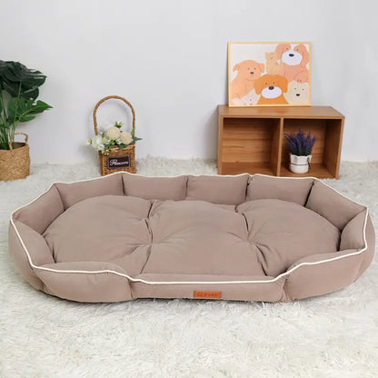All-Season Anti-Slip Plush Dog Bed with Washable Cushion and Durable Base for Ultimate Comfort