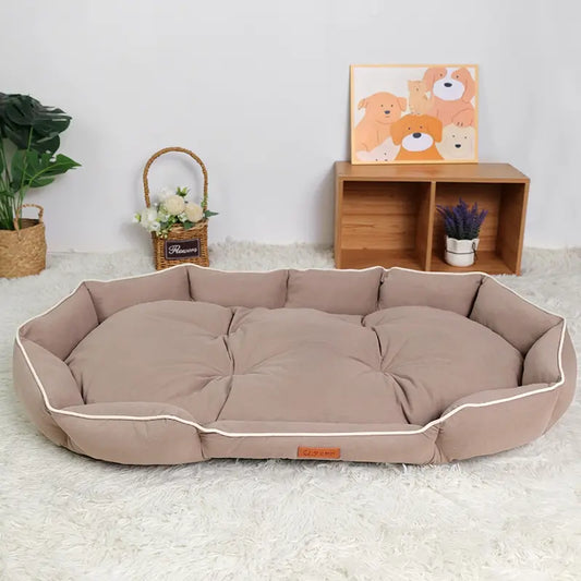 All-Season Anti-Slip Plush Dog Bed with Washable Cushion and Durable Base for Ultimate Comfort
