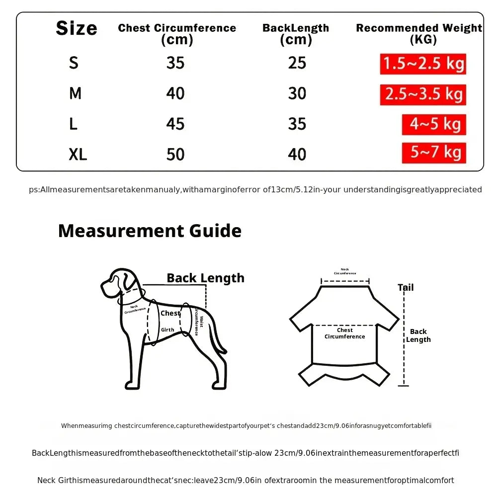 Small Dog Thickened Winter Clothes Warm Windproof Four-Leg Apparel for Schnauzer Bichon & Cats