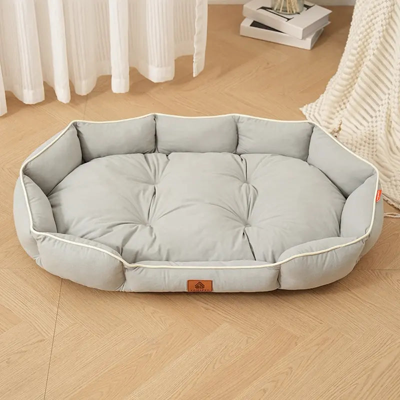 All-Season Anti-Slip Plush Dog Bed with Washable Cushion and Durable Base for Ultimate Comfort