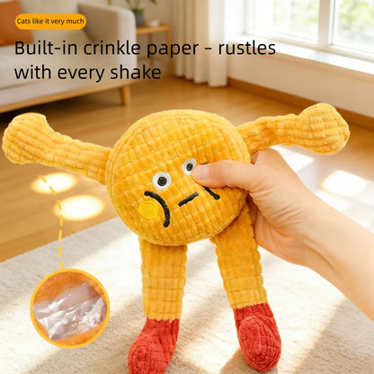 Interactive Catnip-Infused Plush Toys with Crinkly Sound - Set of 2, Soft and Durable for Indoor Kittens and Cats