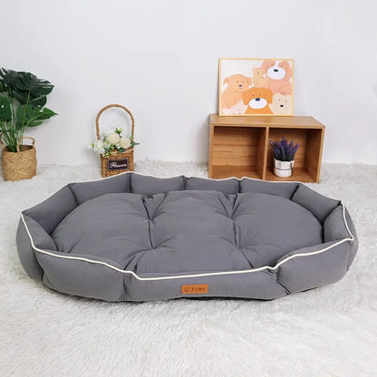 All-Season Anti-Slip Plush Dog Bed with Washable Cushion and Durable Base for Ultimate Comfort