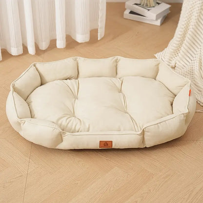 All-Season Anti-Slip Plush Dog Bed with Washable Cushion and Durable Base for Ultimate Comfort